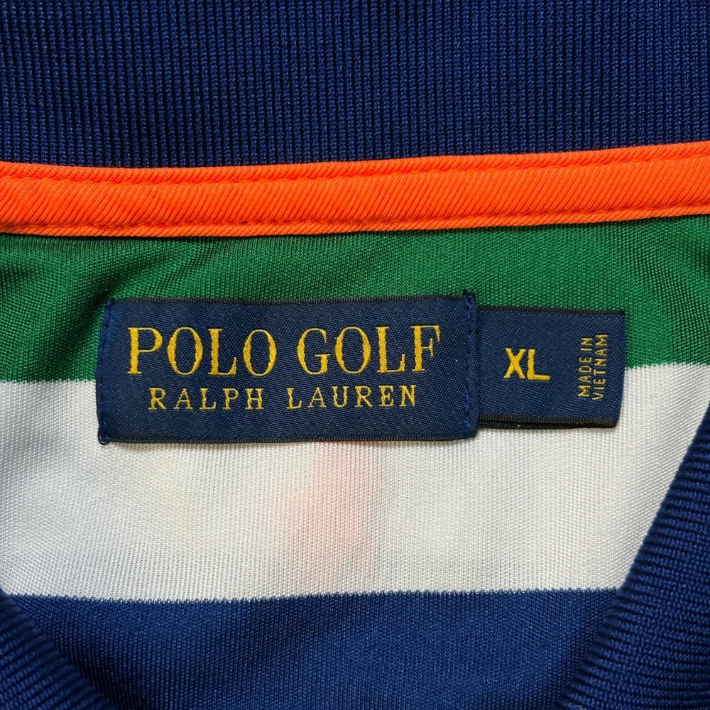 Polo Ralph Lauren 2017 US Open Erin Hills Golf Polo Striped Blue Green XL - Picture 12 of 12